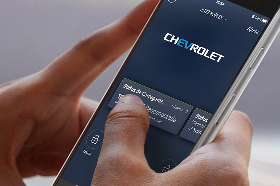 Encontrar estações de carregamento de carro elétrico através do app myChevrolet